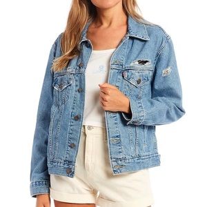 Levi’s Distressed Ex-Boyfriend Denim Trucker Jacket